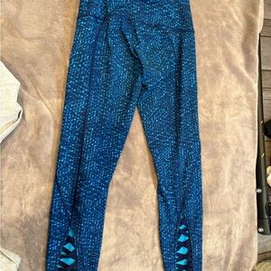 Lululemon Athletica Blue Patterned Leggings
